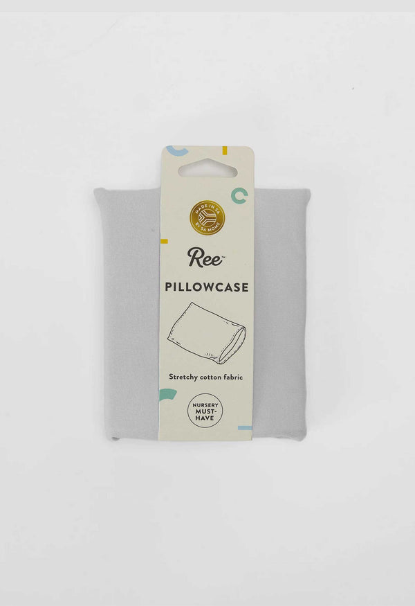 Cotton Stretch Pillowcase | Grey Star & Plain Grey