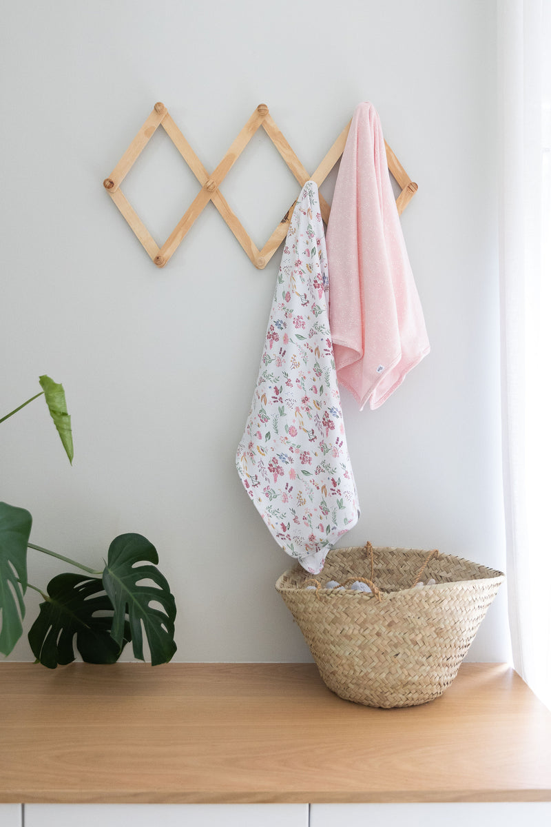 Cotton Stretch Baby Blanket | Floral