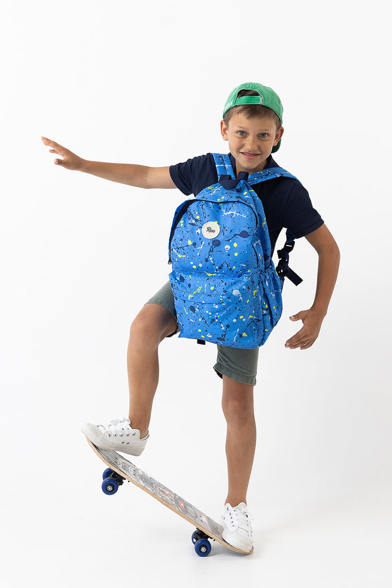 The Explorer Backpack | Blue Splatter